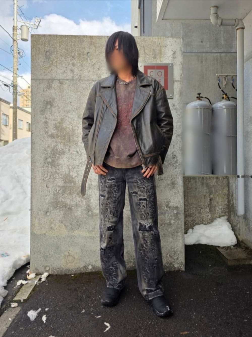 GRANCY】High Damage Straight Denim Pants / ハイダメージストレート