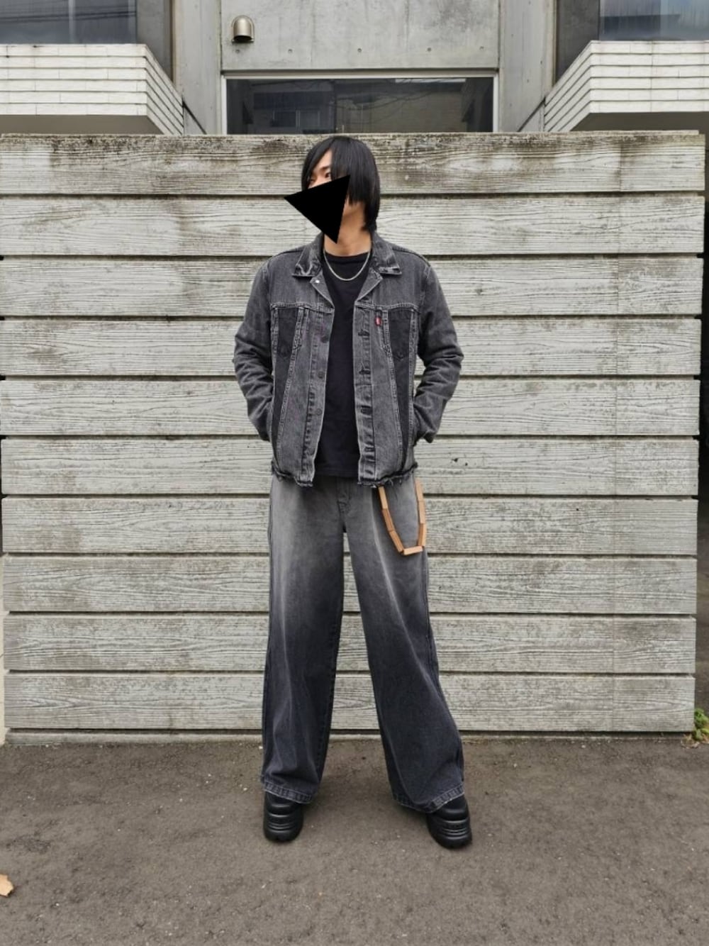 CLEL core.】Heavy Ounce Gradient Denim and Wallet Chain