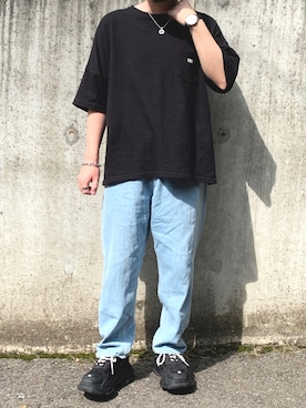 「BALENCIAGA」｜「アイテム（アナログ腕時計）」を使った、kamiさん（メンズ・164cm）の夏コーディネート