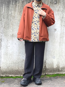 「いいね返し」｜「アイテム（ブルゾン）」を使った、kamiさん（メンズ・164cm）の秋コーディネート