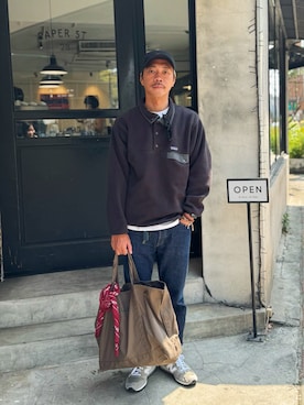「NOAH（ノア）のアイテム」を使った、Sauce さん（メンズ・172cm）の春コーディネート