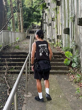 「KEEN（キーン）のアイテム」を使った、Sauce さん（メンズ・172cm）の夏コーディネート