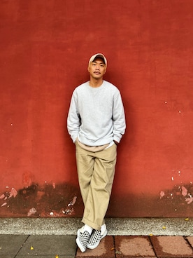「アイテム（スリッポン、その他）」を使った、Sauce さん（メンズ・172cm）の冬コーディネート