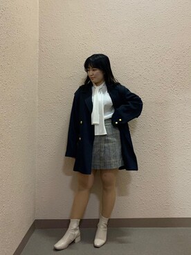 「Chico（チコ）のアイテム（その他アウター）」を使った、まなさん（レディース・152cm）の冬コーディネート