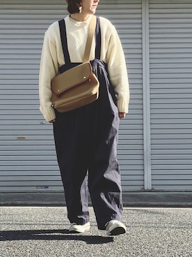 「BRADY」｜「アイテム（サロペット/オーバーオール）」を使った、lomilomiさん（レディース・163cm）の冬コーディネート