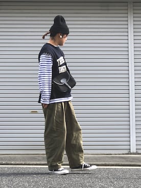 「BRADY」｜「アイテム（チノパンツ）」を使った、lomilomiさん（レディース・163cm）の春コーディネート