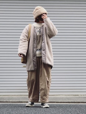 「ジャックパーセル」｜「アイテム（ブルゾン）」を使った、lomilomiさん（レディース・163cm）の冬コーディネート