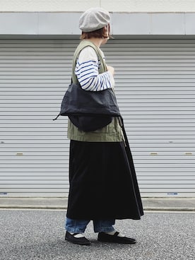 「アイテム（ハンチング/ベレー帽）」を使った、lomilomiさん（レディース・163cm）の春コーディネート