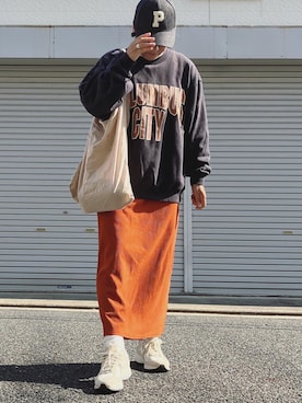 「DISCUS（ディスカス）のアイテム」を使った、lomilomiさん（レディース・163cm）の秋コーディネート