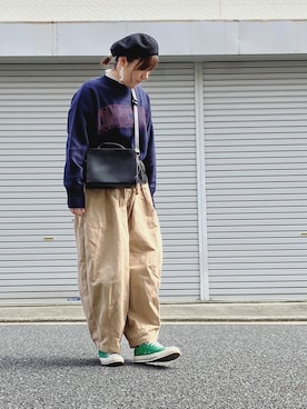 「ほめられ本命コーデ」｜「アイテム（ハンチング/ベレー帽）」を使った、lomilomiさん（レディース・163cm）の冬コーディネート