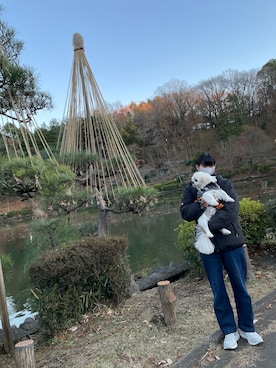 「courreges（クレージュ）のアイテム（ジャケット/アウター）」を使った、sk2さん（レディース・163cm）の冬コーディネート