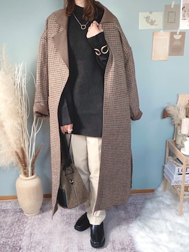 「DONOBAN（ドノバン）のアイテム（その他アウター）」を使った、collinさん（レディース・158cm）の冬コーディネート