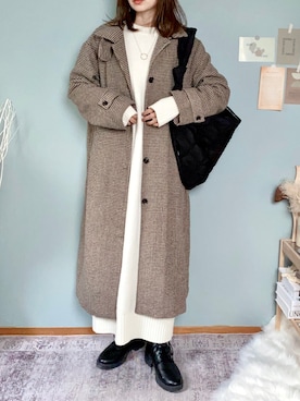 「callautia（カラウティア）のアイテム（その他アウター）」を使った、collinさん（レディース・158cm）の冬コーディネート
