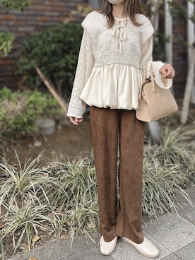 「JUNOAH（ジュノア）のアイテム」を使った、collinさん（レディース・158cm）の秋コーディネート