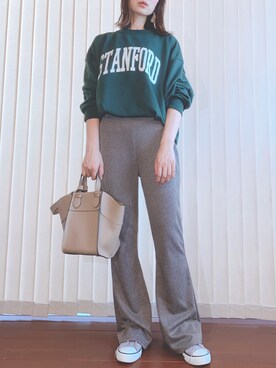 「しまむら（シマムラ）のアイテム（スリッポン）」を使った、collinさん（レディース・158cm）の秋コーディネート