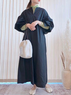 「JUNOAH」｜「アイテム（ワンピース/ドレス）」を使った、collinさん（レディース・158cm）の秋コーディネート