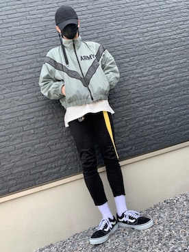 「韓国好きな人と繋がりたい」｜「アイテム（ブルゾン）」を使った、◯kohさん（メンズ・178cm）の春コーディネート