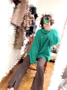「JUNOAH（ジュノア）のアイテム（チェスターコート）」を使った、rrmyさん（レディース・161cm）の冬コーディネート
