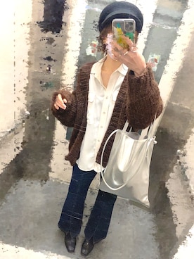 「UNE MANSION（ユヌマンション）のアイテム（ブーツ）」を使った、rrmyさん（レディース・161cm）の春コーディネート