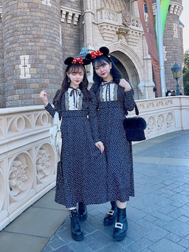 「お揃いコーデ」｜「アイテム（ブーツ）」を使った、seikaさん（レディース・154cm）の冬コーディネート