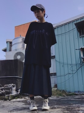 「ADER error（アーダーエラー）のアイテム（帽子）」を使った、Pengさん（レディース・160cm）の秋コーディネート
