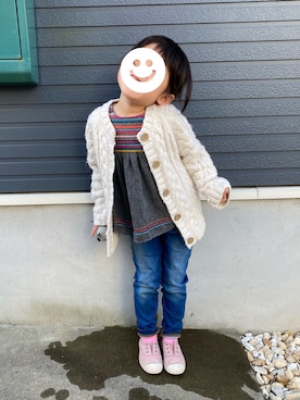 「next（next）のアイテム（パンツ）」を使った、どんさんさん（キッズ・100cm）の秋コーディネート