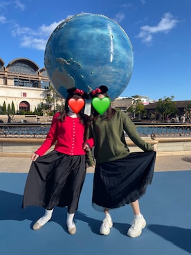 「アイテム（バレエシューズ）」を使った、chikoさん（レディース・161cm）の冬コーディネート