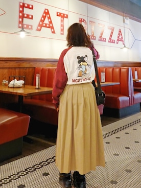 「アイテム（スカート）」を使った、Megchuさん（レディース・155cm）の秋コーディネート