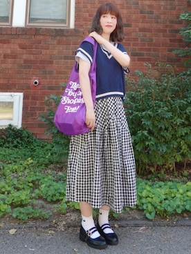 「FRUIT OF THE LOOM（フルーツオブザルーム）のアイテム」を使った、Megchuさん（レディース・155cm）の秋コーディネート