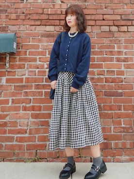 「アイテム（ドレスシューズ）」を使った、Megchuさん（レディース・155cm）の秋コーディネート
