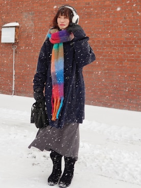 「Ada.（エイダ）のアイテム」を使った、Megchuさん（レディース・155cm）の冬コーディネート