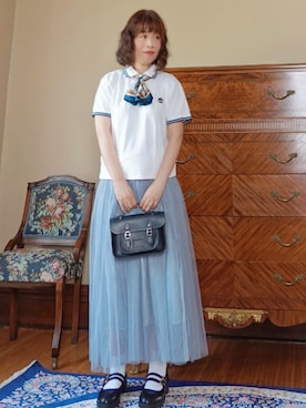 「アイテム（バッグ）」を使った、Megchuさん（レディース・155cm）の夏コーディネート