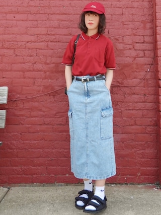 「The Cambridge Satchel Company(ケンブリッジサッチェル)のTHE CAMBRIDGE SATCHEL COMPANY Handbags(ショルダーバッグ)」を使った、Megchuさん(レディース・155cm)の夏コーディネート