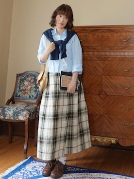 「アイテム（スカート）」を使った、Megchuさん（レディース・155cm）の夏コーディネート