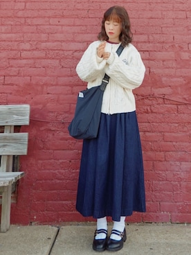 「アイテム（ドレスシューズ）」を使った、Megchuさん（レディース・155cm）の秋コーディネート