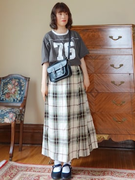 「アイテム（Tシャツ/カットソー）」を使った、Megchuさん（レディース・155cm）の夏コーディネート