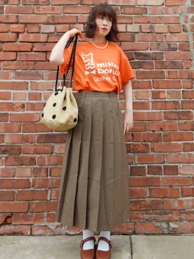 「SVEC（シュベック）のアイテム」を使った、Megchuさん（レディース・155cm）の夏コーディネート