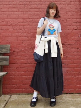 「GU（ジーユー）のアイテム」を使った、Megchuさん（レディース・155cm）の夏コーディネート