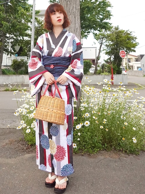 二部式浴衣セット utatané 綿100% 楽天市場】 浴衣 > 二部式浴衣3点セット : utatane