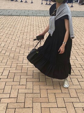 「フェスコーデ」｜「アイテム（スウェット）」を使った、ｓａｙｕさん（レディース・152cm）の春コーディネート