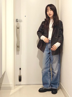 「GLOBAL WORK（グローバルワーク）のアイテム（ジャケット/アウター）」を使った、＊sara＊さん（キッズ・140cm）の春コーディネート