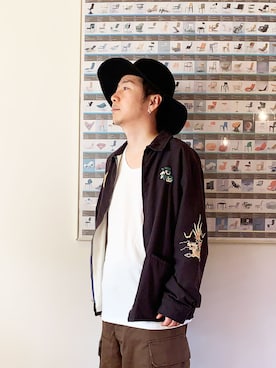 「東洋エンタープライズ（トーヨーエンタープライズ）のアイテム（ジャケット/アウター）」を使った、Fujioさん（メンズ・165cm）の冬コーディネート