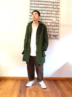 「チャックテイラー」｜「アイテム（ジャケット/アウター）」を使った、Fujioさん（メンズ・165cm）の冬コーディネート