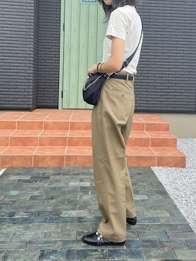 「THE SHINZONE（ザ　シンゾーン）のハイウエストチノパンツ（チノパンツ）」を使った、偲央さん（レディース・165cm）の夏コーディネート