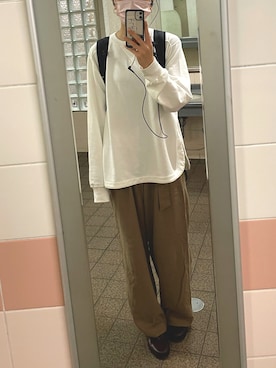 「WEEJUNS（ウィージャンズ）のアイテム」を使った、偲央さん（レディース・165cm）の春コーディネート