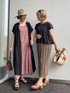 おしゃれ豆知識💡のSERINAさん（レディース・163cm）の夏コーディネート