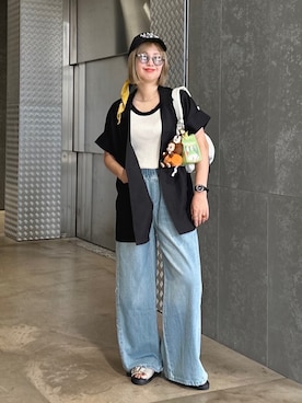 「スカーフ」｜おしゃれ豆知識💡のSERINAさん（レディース・164cm）の夏コーディネート