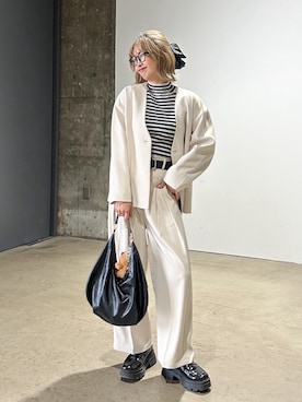 「アイテム（セットアップ）」を使った、おしゃれ豆知識💡のSERINAさん（レディース・164cm）の冬コーディネート