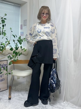 「NANO universe（ナノユニバース）のアイテム」を使った、おしゃれ豆知識💡のSERINAさん（レディース・164cm）の秋コーディネート