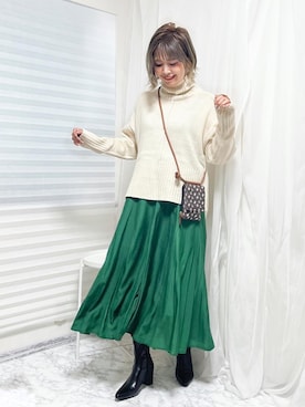 「Ciena」｜「アイテム（ブーツ）」を使った、おしゃれ豆知識💡のSERINAさん（レディース・163cm）の秋コーディネート